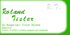 roland tisler business card